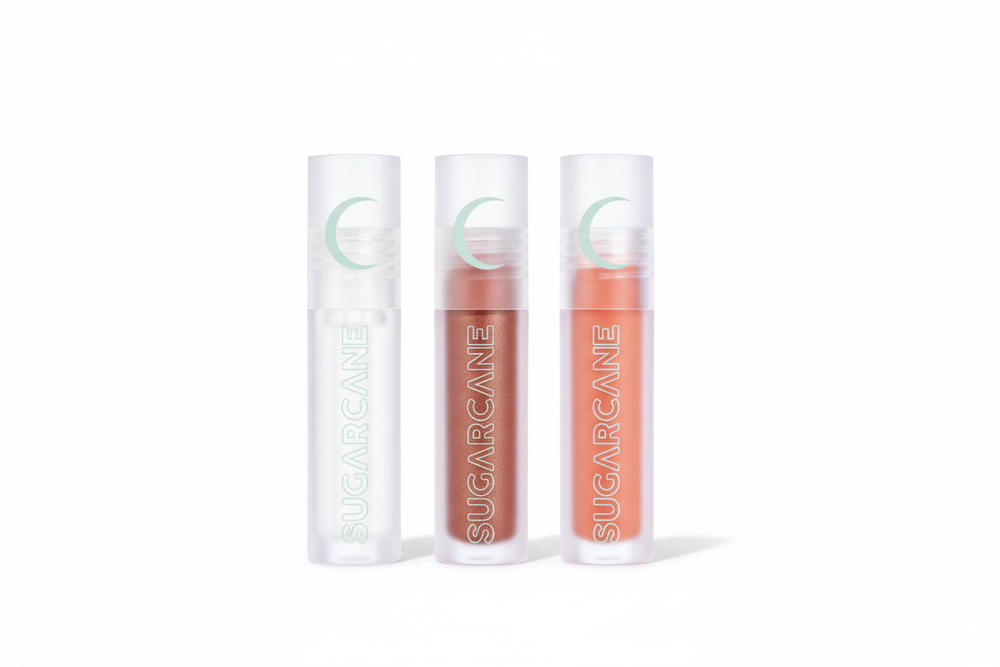 Liquid Cane, Brown Sugar Baby, and Raw Sugar side by side on white
